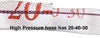 VQ High Pressure hose markings