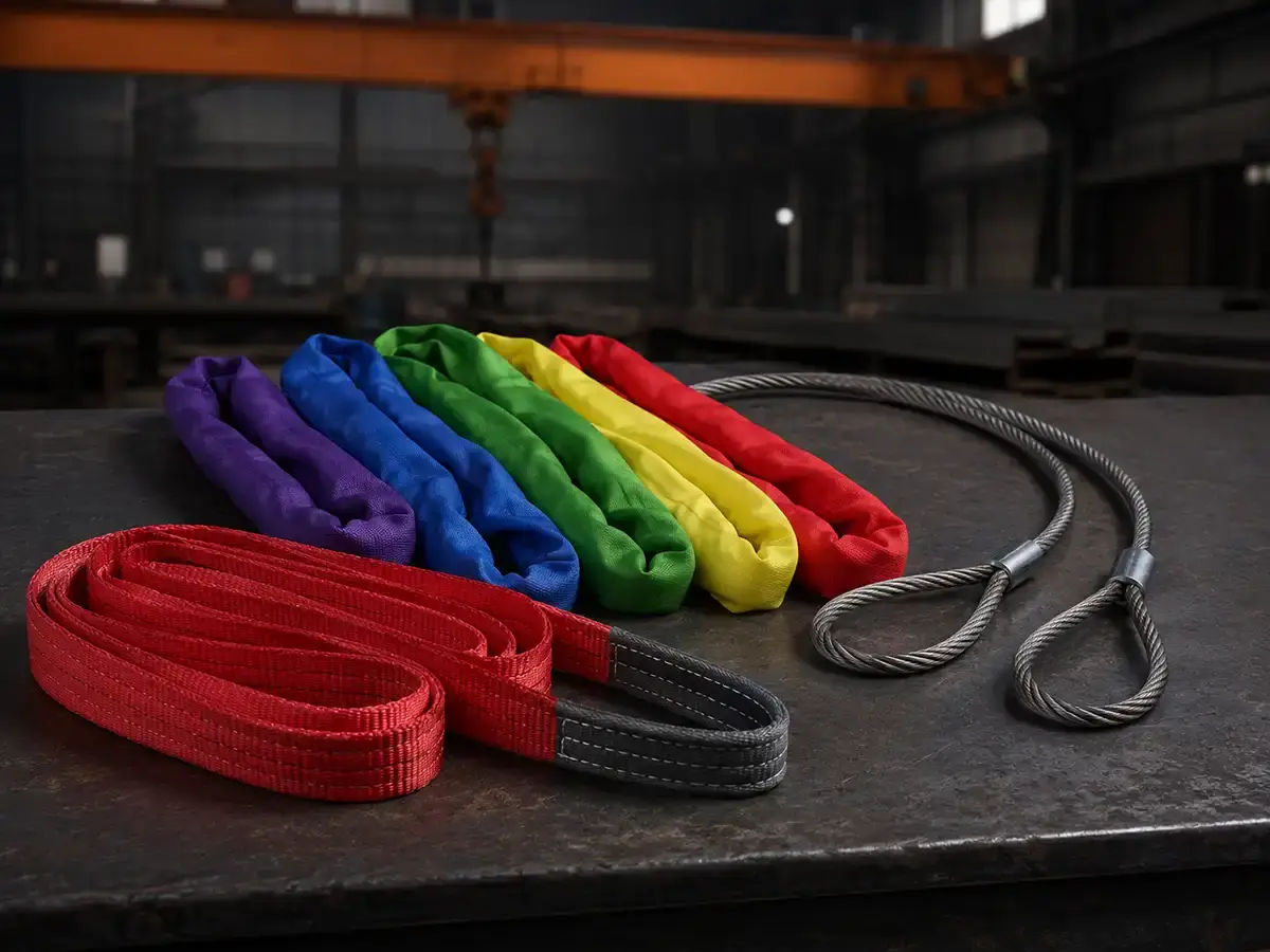 Synthetic and wire rope lifting slings